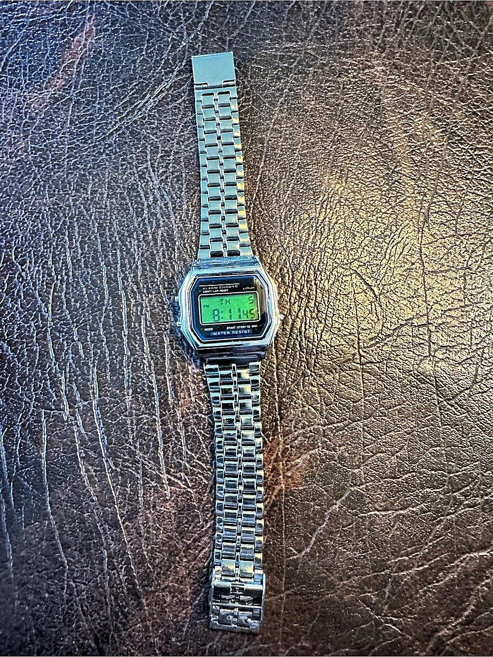 Retro Digital Watch in Silver